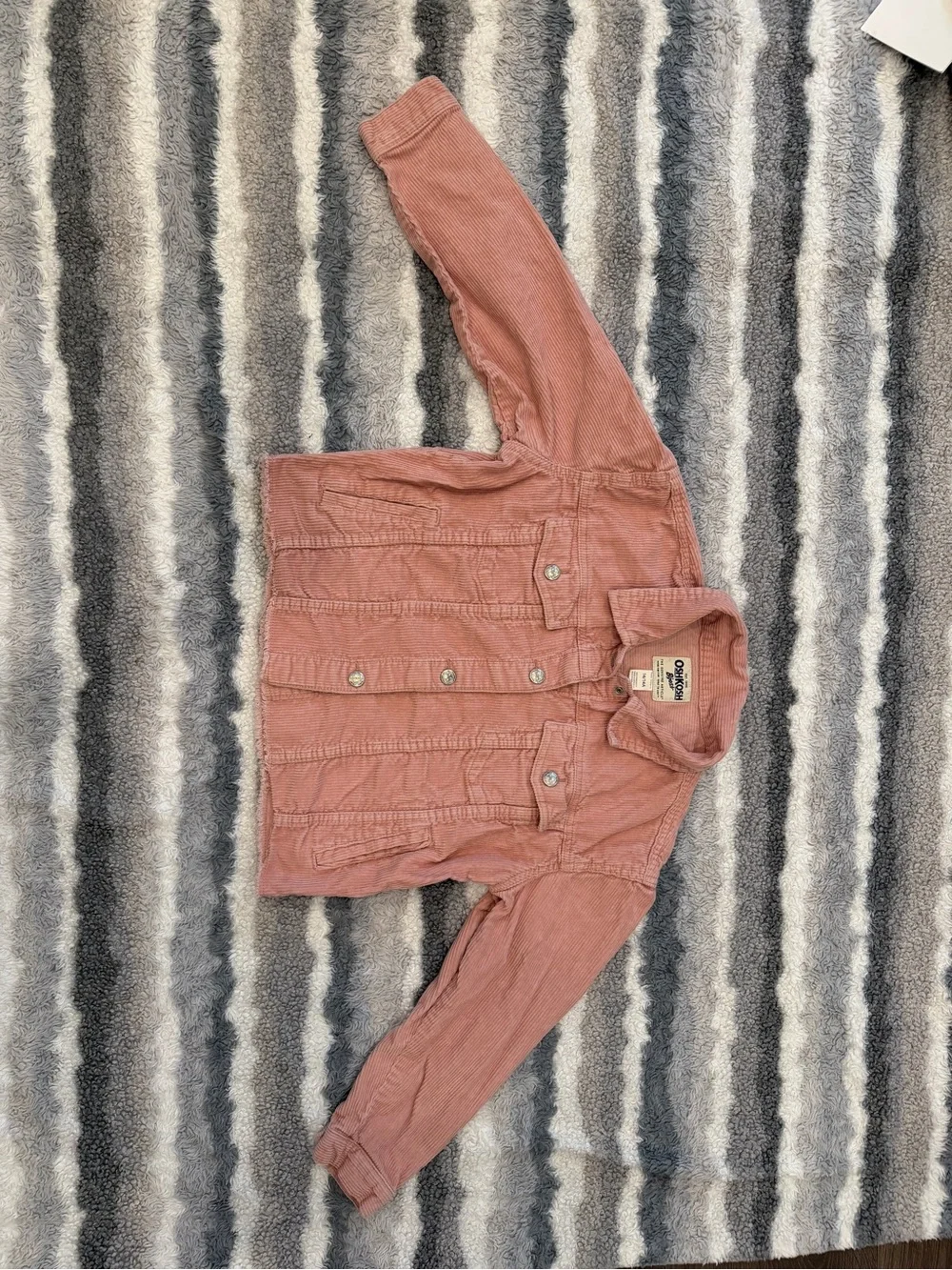 OshKosh B'gosh Pink Corduroy Jacket Size 14/14A